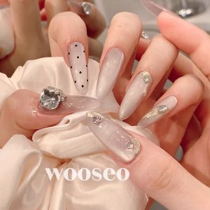 中长款纯手工猫眼穿戴美甲