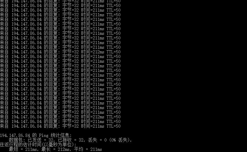 JustVPS俄罗斯VPS测评 - 本地Ping平均延迟效果