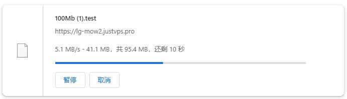 JustVPS俄罗斯VPS测评 - 速度