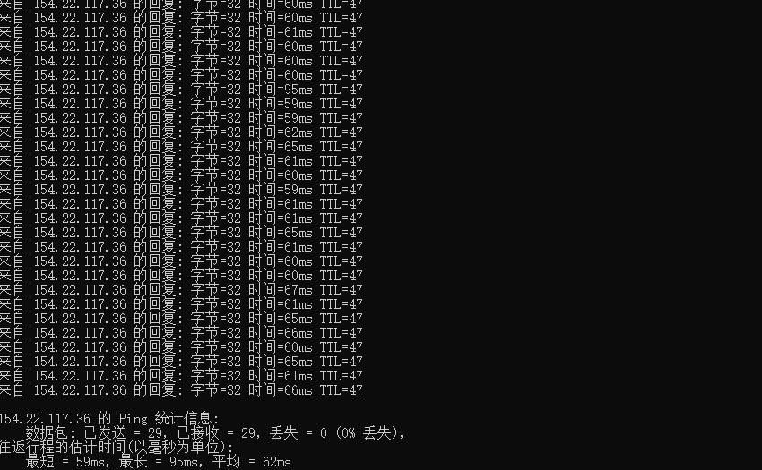 大网数据韩国VPS测评 - 本地Ping平均延迟测试