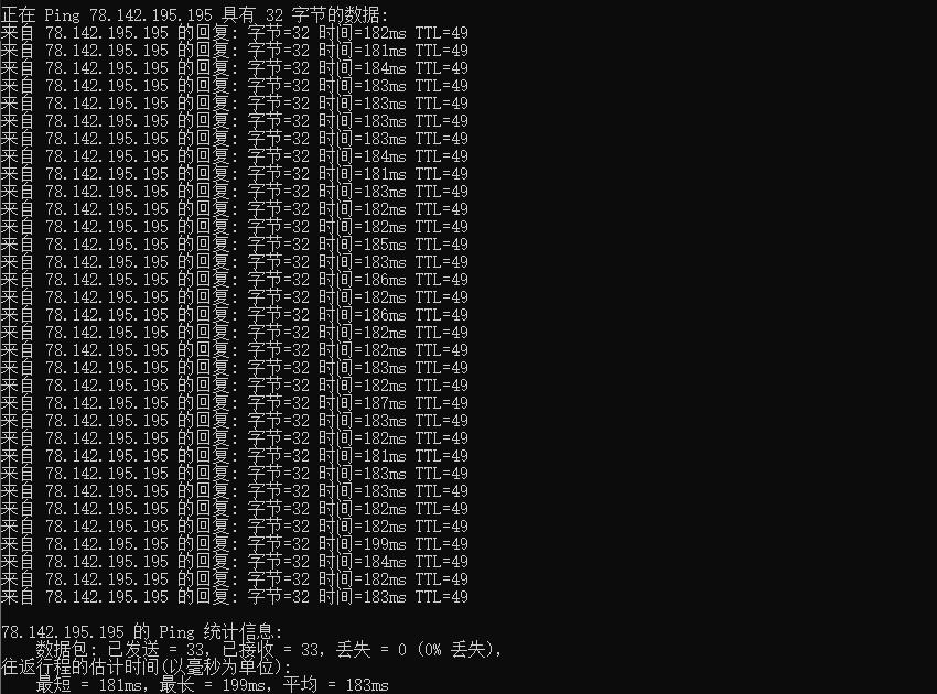 V.PS荷兰VPS测评 - 本地Ping平均延迟测试