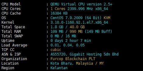VPS Malaysia马来西亚VPS测评 - 性能测试