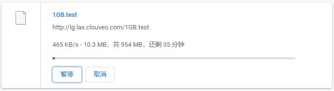 Clouveo美国VPS下载速度测试