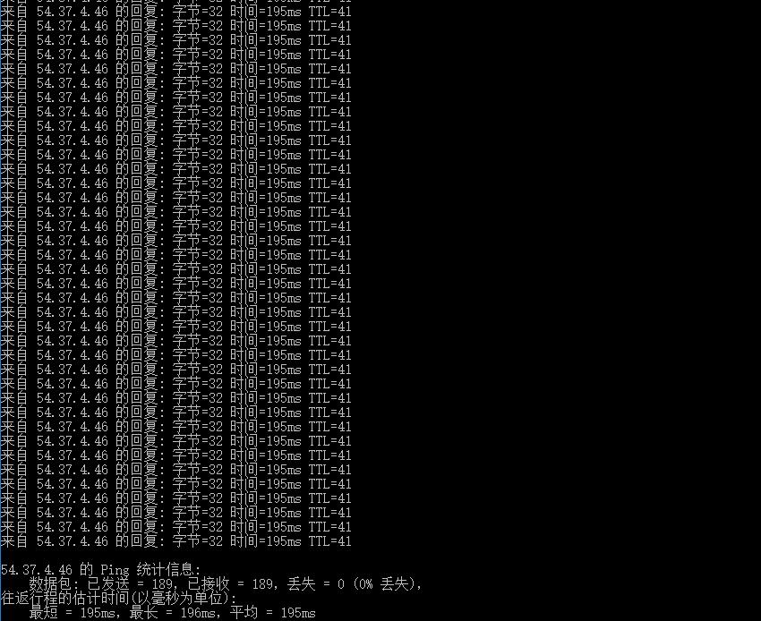 EthernetServers英国虚拟主机测评 - Ping延迟测试