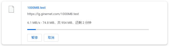 GINERNET西班牙VPS测评 - 本地下载速度